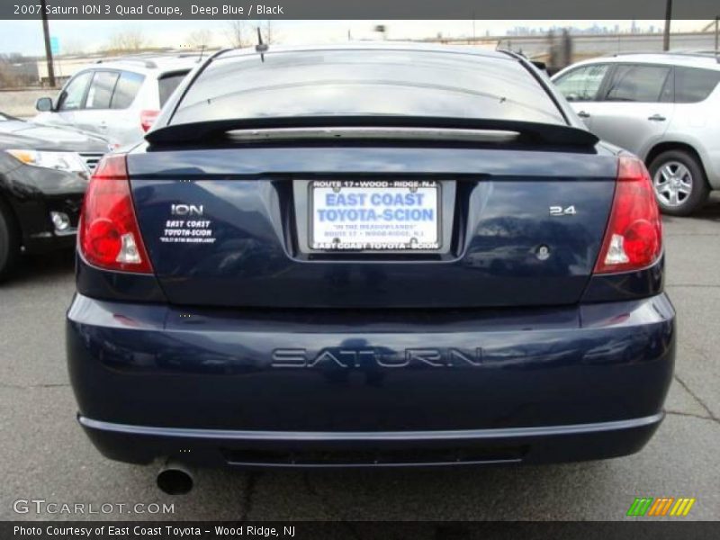 Deep Blue / Black 2007 Saturn ION 3 Quad Coupe