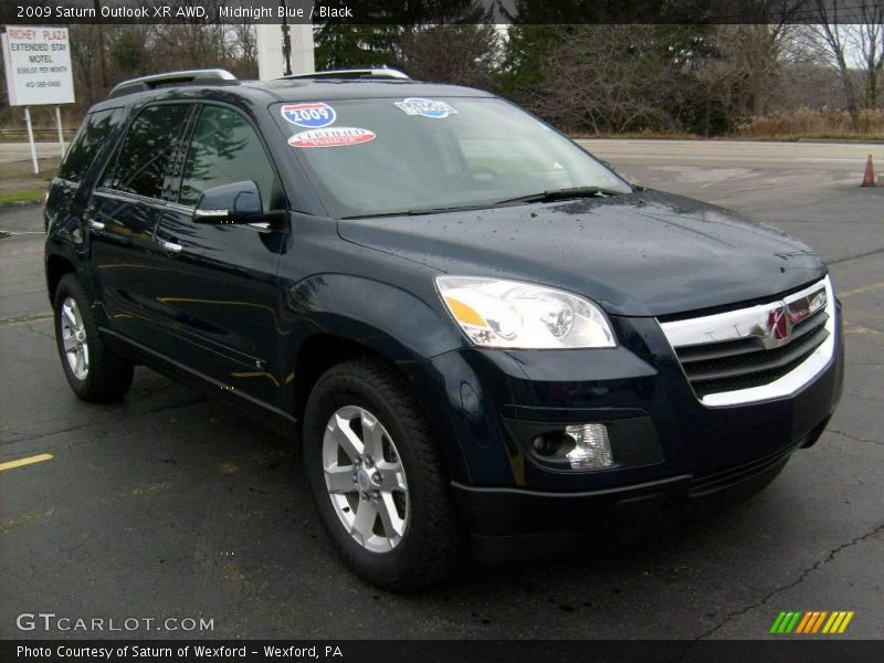 Midnight Blue / Black 2009 Saturn Outlook XR AWD