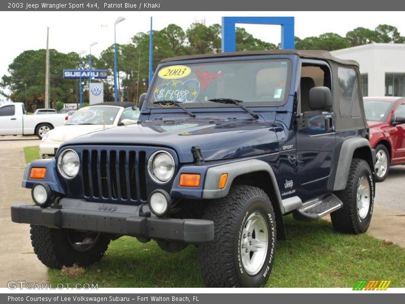 Patriot Blue / Khaki 2003 Jeep Wrangler Sport 4x4