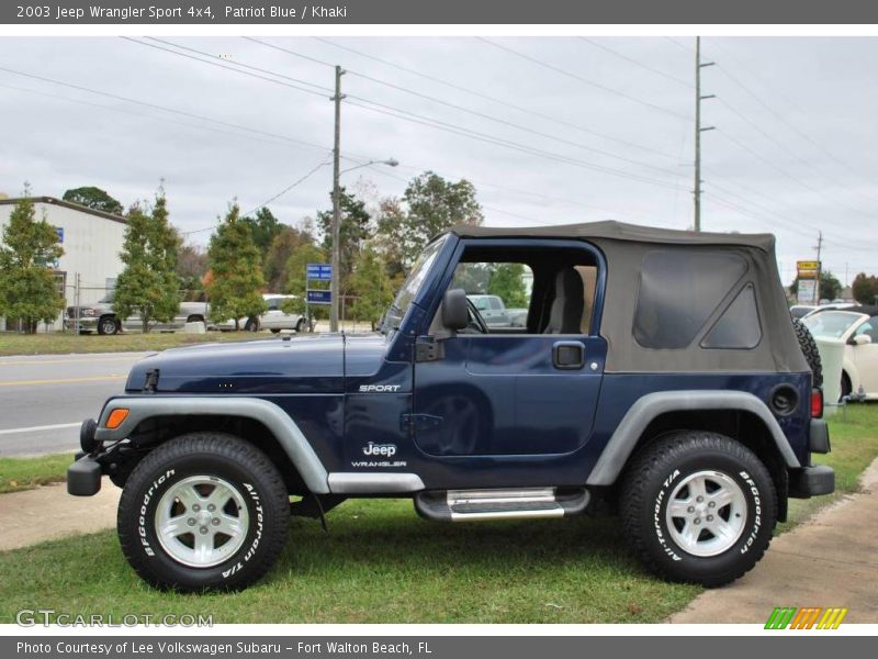 Patriot Blue / Khaki 2003 Jeep Wrangler Sport 4x4