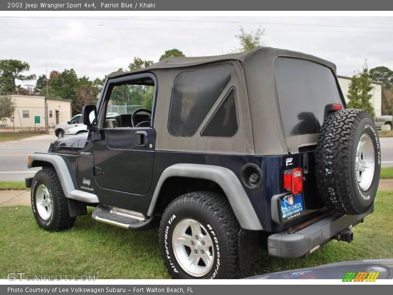 Patriot Blue / Khaki 2003 Jeep Wrangler Sport 4x4