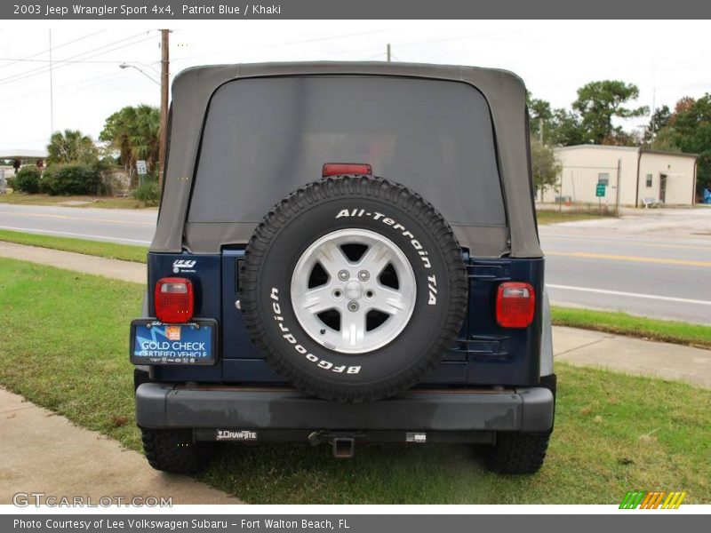Patriot Blue / Khaki 2003 Jeep Wrangler Sport 4x4