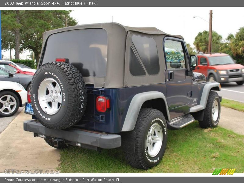 Patriot Blue / Khaki 2003 Jeep Wrangler Sport 4x4