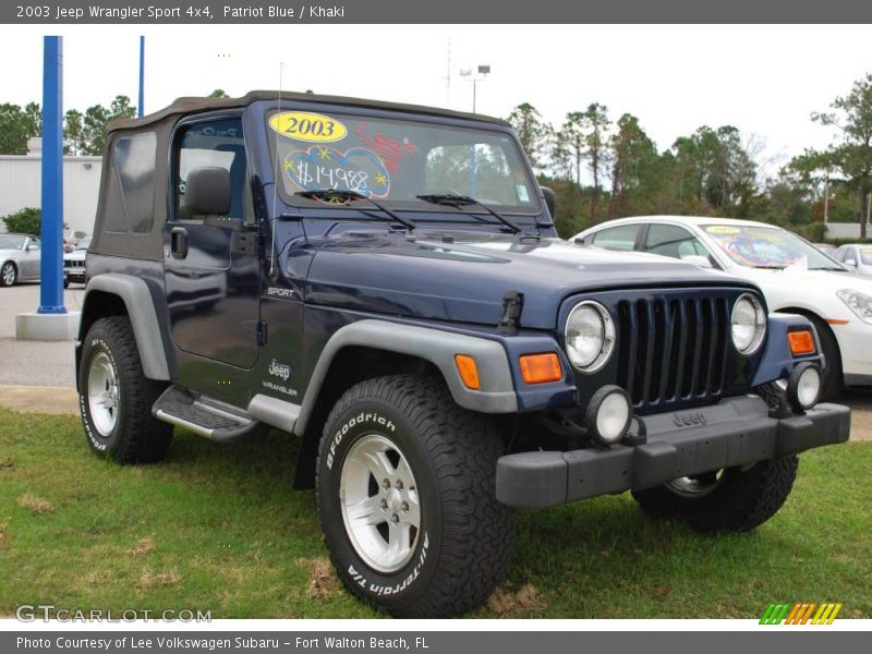 Patriot Blue / Khaki 2003 Jeep Wrangler Sport 4x4