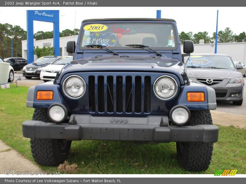 Patriot Blue / Khaki 2003 Jeep Wrangler Sport 4x4