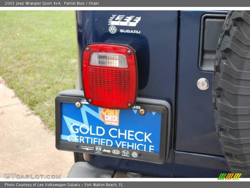 Patriot Blue / Khaki 2003 Jeep Wrangler Sport 4x4