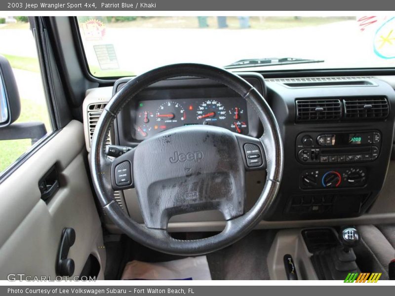 Patriot Blue / Khaki 2003 Jeep Wrangler Sport 4x4