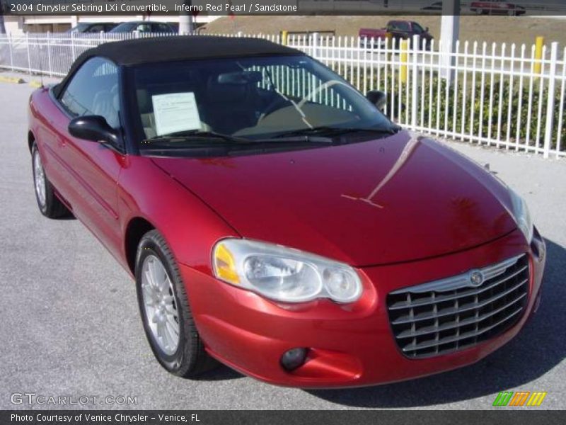 Inferno Red Pearl / Sandstone 2004 Chrysler Sebring LXi Convertible