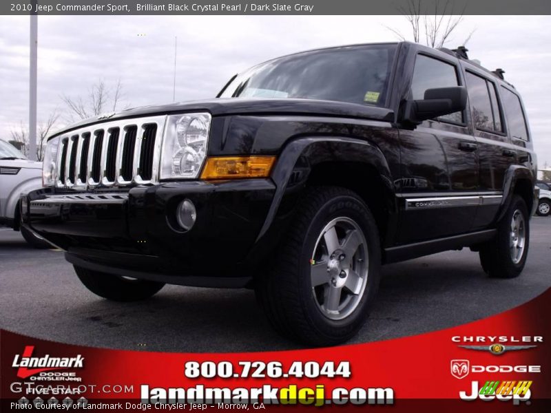 Brilliant Black Crystal Pearl / Dark Slate Gray 2010 Jeep Commander Sport