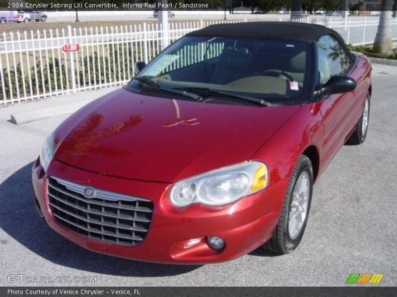 Inferno Red Pearl / Sandstone 2004 Chrysler Sebring LXi Convertible