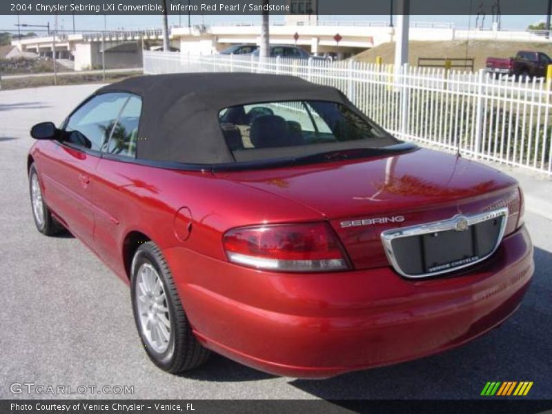 Inferno Red Pearl / Sandstone 2004 Chrysler Sebring LXi Convertible