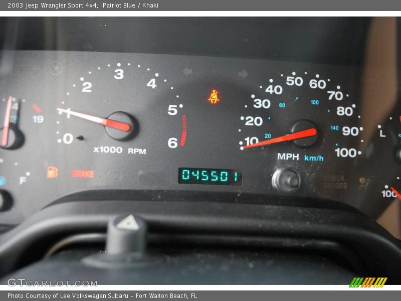 Patriot Blue / Khaki 2003 Jeep Wrangler Sport 4x4