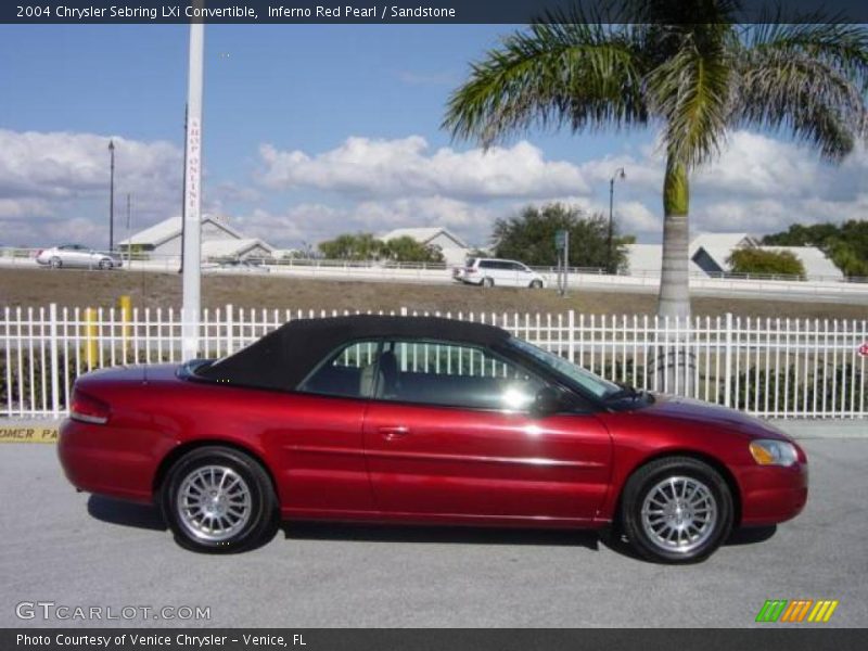 Inferno Red Pearl / Sandstone 2004 Chrysler Sebring LXi Convertible