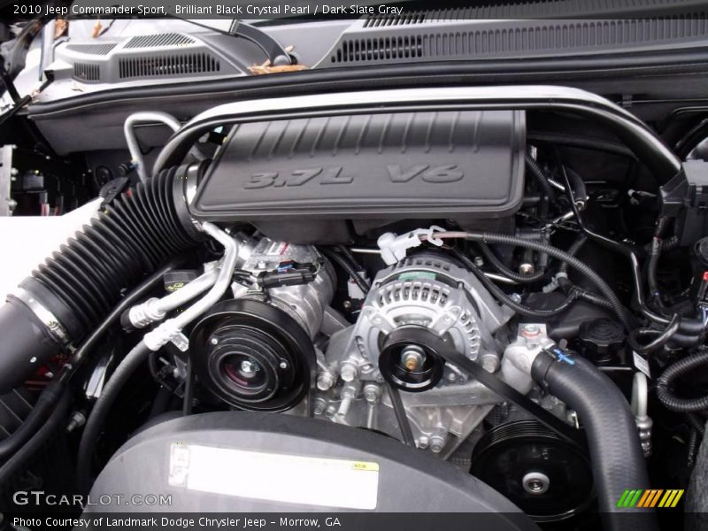 Brilliant Black Crystal Pearl / Dark Slate Gray 2010 Jeep Commander Sport