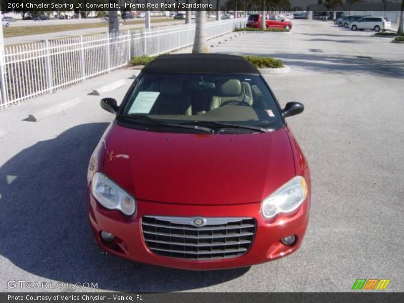 Inferno Red Pearl / Sandstone 2004 Chrysler Sebring LXi Convertible