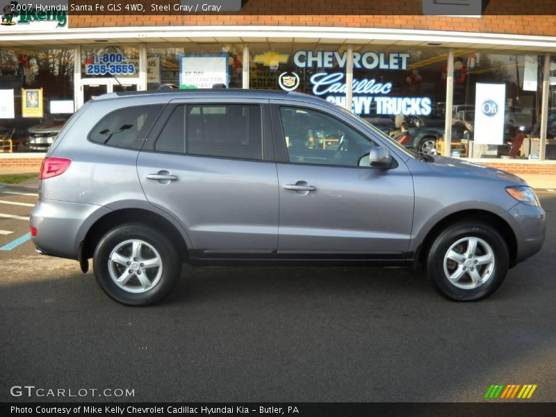 Steel Gray / Gray 2007 Hyundai Santa Fe GLS 4WD