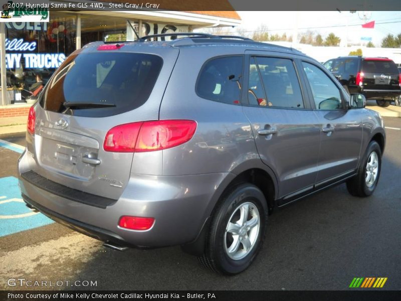 Steel Gray / Gray 2007 Hyundai Santa Fe GLS 4WD