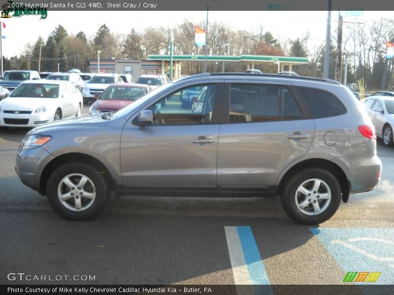 Steel Gray / Gray 2007 Hyundai Santa Fe GLS 4WD