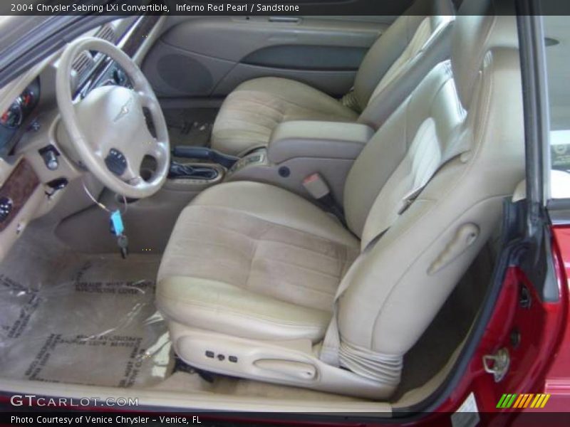 Inferno Red Pearl / Sandstone 2004 Chrysler Sebring LXi Convertible