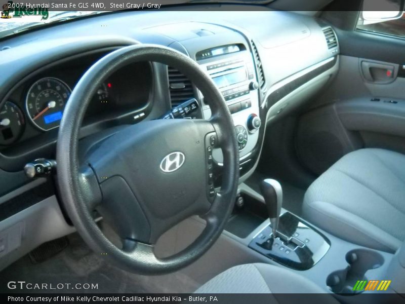Steel Gray / Gray 2007 Hyundai Santa Fe GLS 4WD