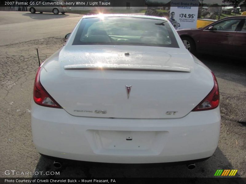 Ivory White / Light Taupe 2007 Pontiac G6 GT Convertible