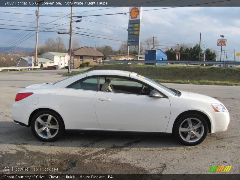 Ivory White / Light Taupe 2007 Pontiac G6 GT Convertible