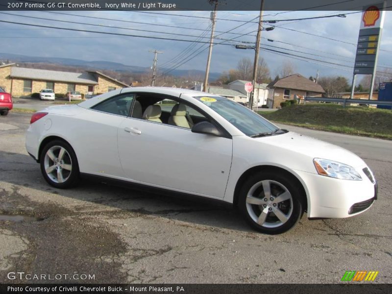 Ivory White / Light Taupe 2007 Pontiac G6 GT Convertible