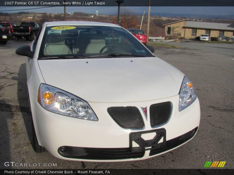 Ivory White / Light Taupe 2007 Pontiac G6 GT Convertible