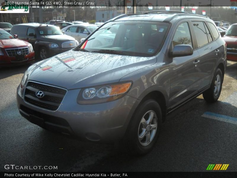 Steel Gray / Gray 2007 Hyundai Santa Fe GLS 4WD