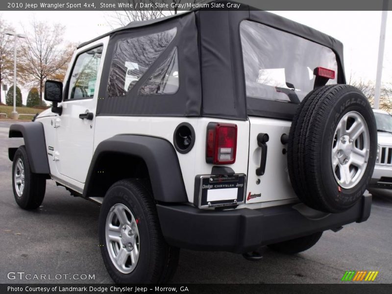 Stone White / Dark Slate Gray/Medium Slate Gray 2010 Jeep Wrangler Sport 4x4