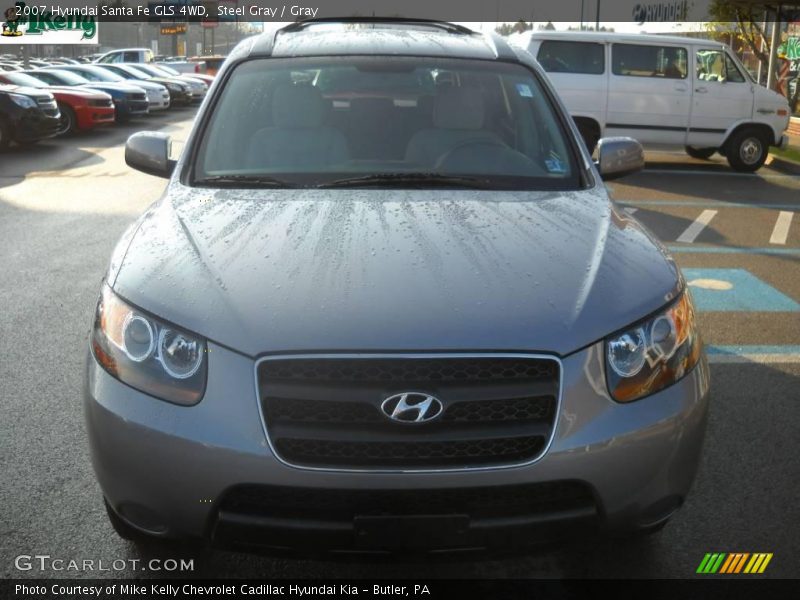 Steel Gray / Gray 2007 Hyundai Santa Fe GLS 4WD