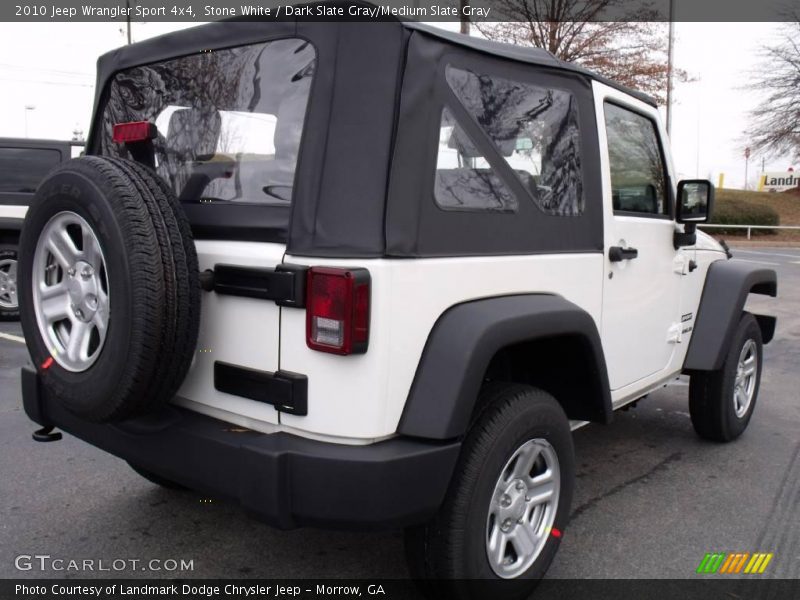Stone White / Dark Slate Gray/Medium Slate Gray 2010 Jeep Wrangler Sport 4x4
