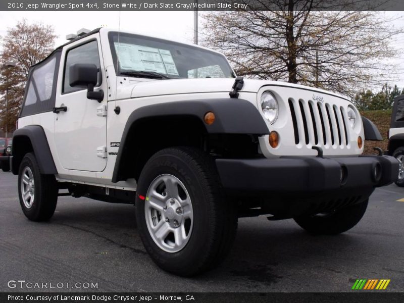 Stone White / Dark Slate Gray/Medium Slate Gray 2010 Jeep Wrangler Sport 4x4