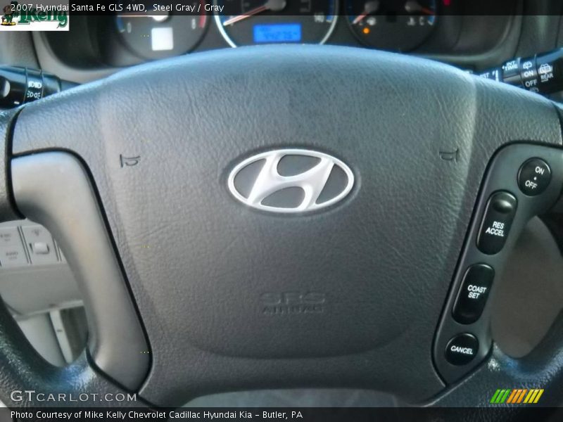 Steel Gray / Gray 2007 Hyundai Santa Fe GLS 4WD