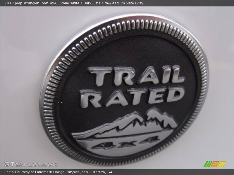 Stone White / Dark Slate Gray/Medium Slate Gray 2010 Jeep Wrangler Sport 4x4