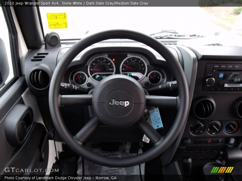 Stone White / Dark Slate Gray/Medium Slate Gray 2010 Jeep Wrangler Sport 4x4