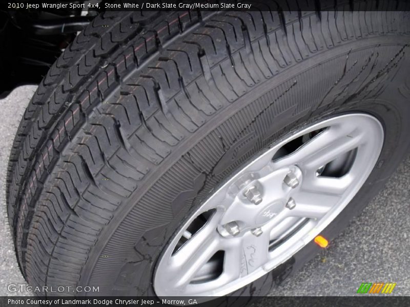 Stone White / Dark Slate Gray/Medium Slate Gray 2010 Jeep Wrangler Sport 4x4