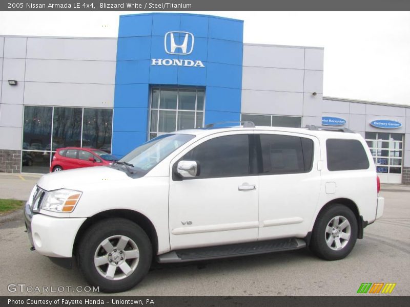 Blizzard White / Steel/Titanium 2005 Nissan Armada LE 4x4