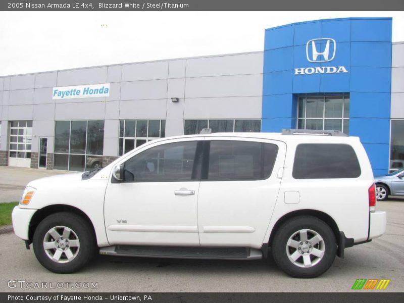 Blizzard White / Steel/Titanium 2005 Nissan Armada LE 4x4
