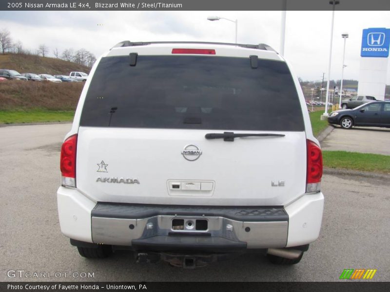 Blizzard White / Steel/Titanium 2005 Nissan Armada LE 4x4