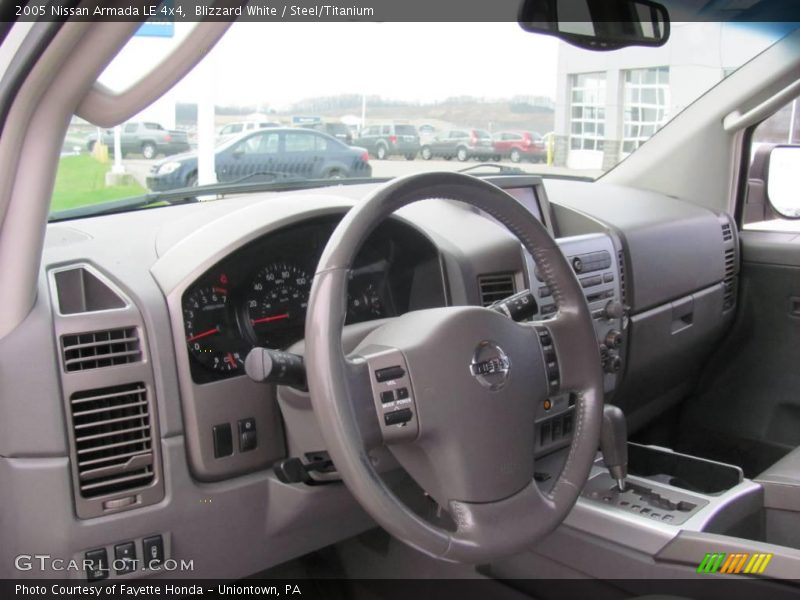 Blizzard White / Steel/Titanium 2005 Nissan Armada LE 4x4