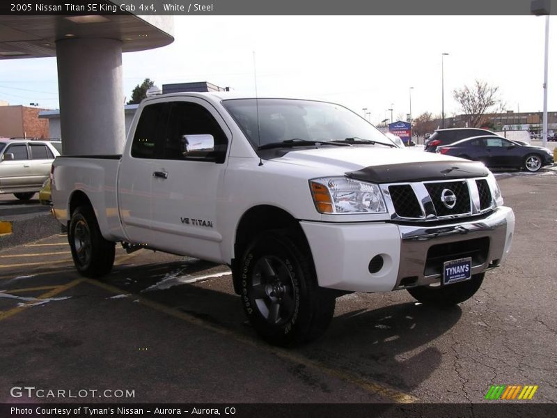 White / Steel 2005 Nissan Titan SE King Cab 4x4