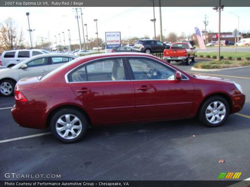 Ruby Red / Beige 2007 Kia Optima LX V6