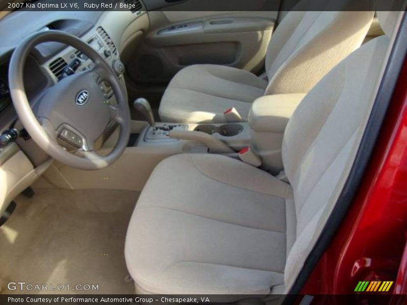 Ruby Red / Beige 2007 Kia Optima LX V6