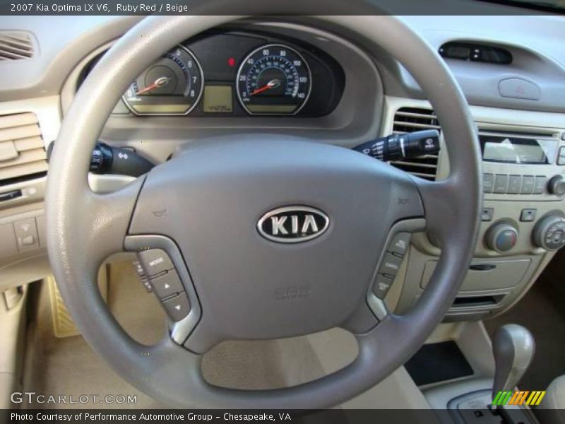 Ruby Red / Beige 2007 Kia Optima LX V6
