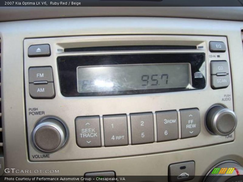 Ruby Red / Beige 2007 Kia Optima LX V6