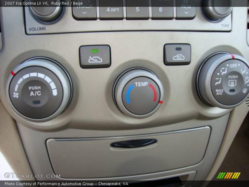 Ruby Red / Beige 2007 Kia Optima LX V6