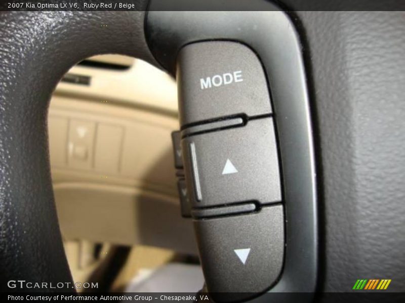Ruby Red / Beige 2007 Kia Optima LX V6