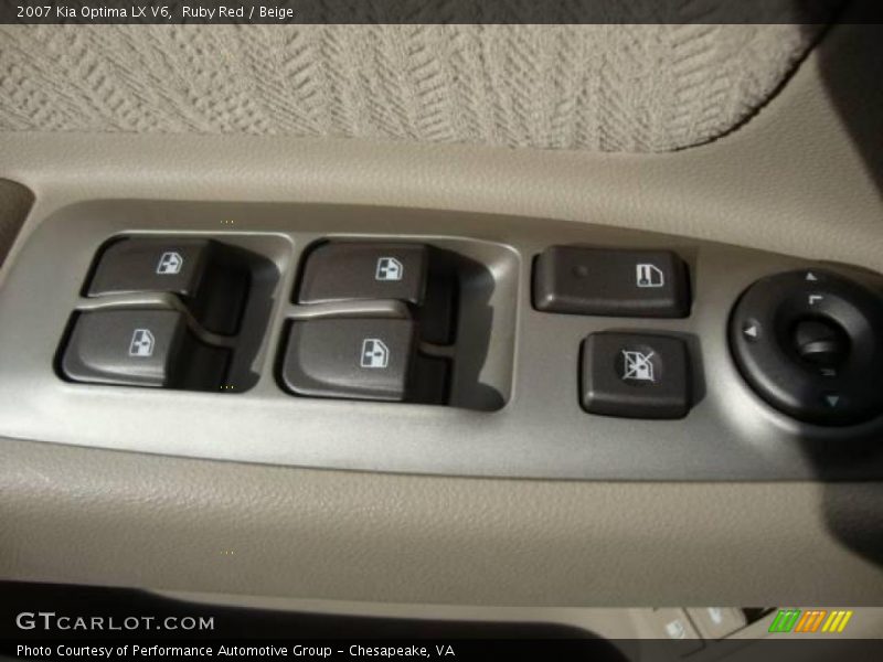 Ruby Red / Beige 2007 Kia Optima LX V6