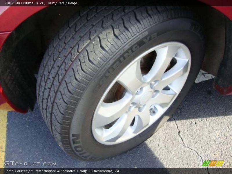 Ruby Red / Beige 2007 Kia Optima LX V6